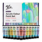 Mont marte Acrylic Colour Pastel Colours 24pc x 36ml - Al Masam Stationery LLC